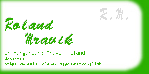 roland mravik business card